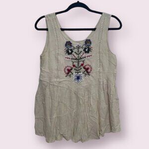 ⭐️ Babydoll Embroidered Boho Peasant Hipster Hippie Chic Glam Festival Blouse